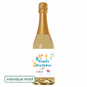 Riesling sparkling wine with text and custom design (0,75 l)