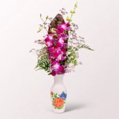 Asiatic Orchids with vase